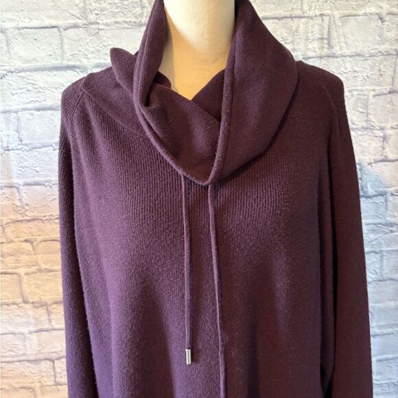 Workshop Republic Clothing Deep Purple Cowl Neck Sweater - Picture 2 of 7